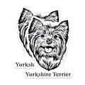 (2 Pack) Yorkshire Terrier Dog Stickers - Cute Dog Breed Stickers - Pet Lover Stickers - 5" On Longest Side - Sticks to Smooth Flat Surfaces - Made in USA - BMCS4022