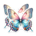 (2 Pack) Pastel Butterfly Magnets - Aesthetic Nature Decor - Dreamy Insect Fridge Magnets - Fairycore Style Locker Accents - 5" - Durable Magnet - Made in USA - MAG38309