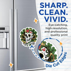 (2 Pack) Dead But Feelin Lucky Magnets - Skull ation - St Patricks Day - 5" On Longest Side - for Cars, Fridges, Toolboxes - Made in USA - MAG4394