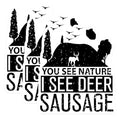 (3 Pack) Deer Sausage Decals - Funny Hunting Decal - Nature Lover Decal - 3 Inches On Longest Side - Easy Peel & Apply - Made in USA - 3MCS4343