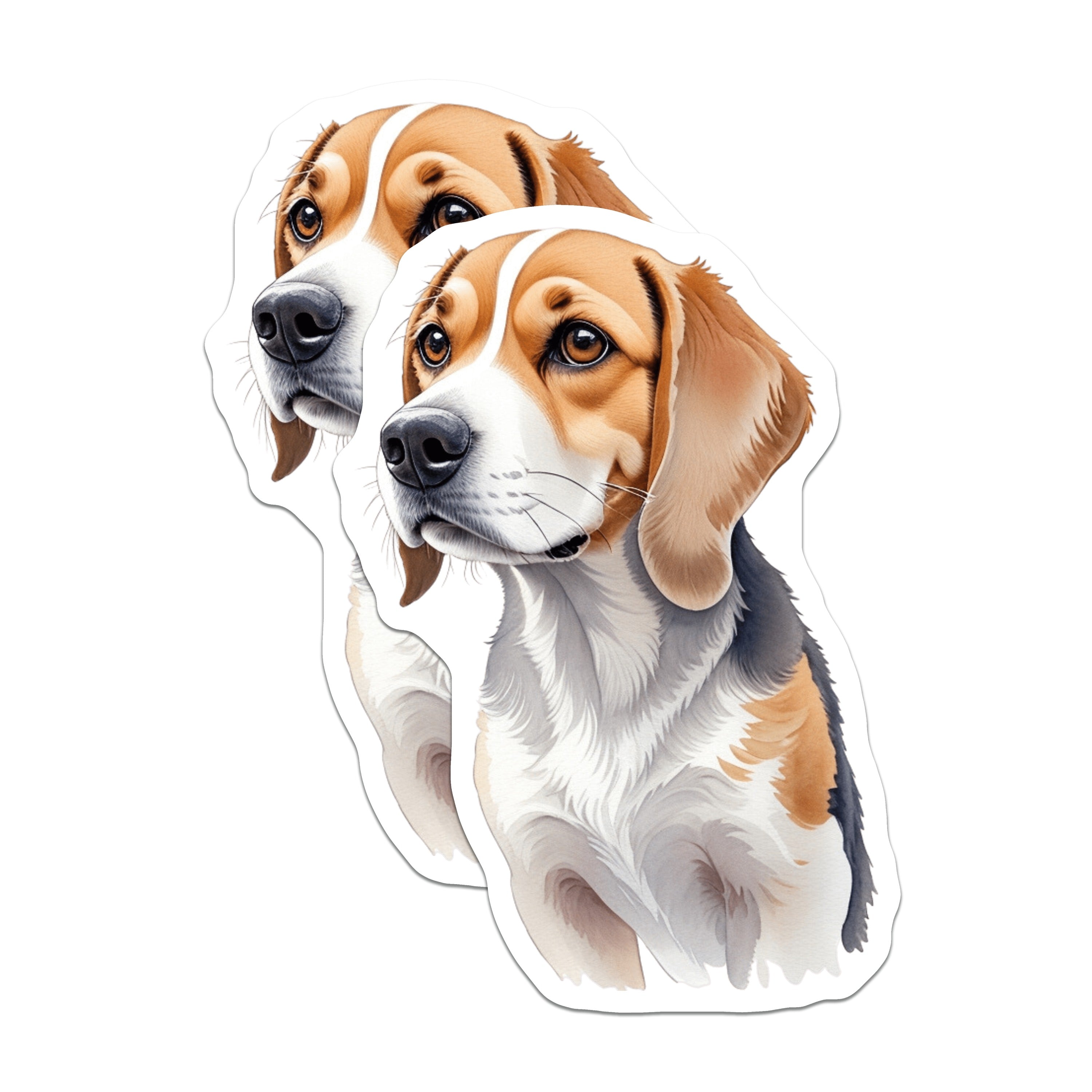 (2 Pack) Beagle Dog Magnets - Cute Pet Art Magnet - Dog Lover Refrigerator Decor - Animal Illustration Magnets for Fridge or Locker - 5" - Thick Durable Magnet - Made in USA - MAG39185