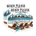 (2 Pack) Beach Please I'm A Mermaid Magnets Magnets - 5" On Longest Side - Made in USA - Sticks to Refrigerators & Metal Surfaces - MAG9306