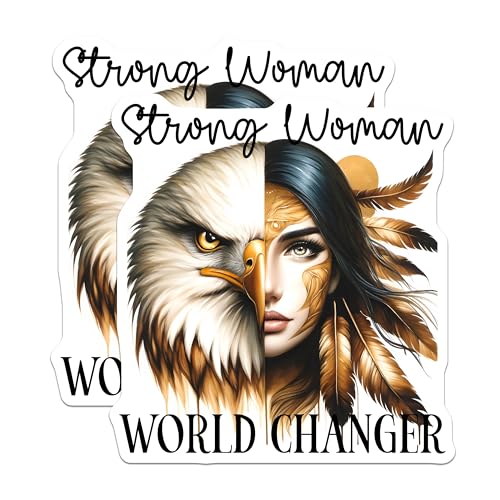(2 Pack) Strong Woman Magnets Magnets - Inspirational Design - Motivational Magnet - 5" On Longest Side - Made in USA - Sticks to Refrigerators & Metal Surfaces - MAG9243