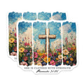 (2 Pack) Christian Strength Magnets - Proverbs 31:25 Scripture - Floral Cross Bible Verse Decor - 5 Inches On Longest Side - Thick Durable Magnet - Made in USA - MAG26515