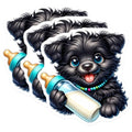 (3 Pack) Puppy Dog Decals - Cute Pet Stickers - Laptop Car Decals - 3 Inches On Longest Side - Easy Peel & Apply - Made in USA - 3MCS8357