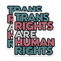 (2 Pack) Trans Rights Magnets - Human Rights - LGBTQIA+ Support - 5" On Longest Side - Premium Magnet - for Cars, Refrigerators, Toolboxes, Lockers - Made in USA - MAG15797