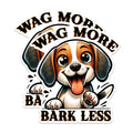 (2 Packs) Wag More Bark Less Magnets - Cute Beagle Dog Breed Magnets - 5 Inches On Longest Side - Premium Magnet - for Fridges, Toolboxes, Cars - Made in USA - MAG2411