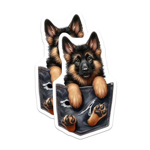 (2 Pack) Cute Dog Magnets - Animal Lover - Home Fridge Magnets - Adorable Puppy - 5" On Longest Side - for Cars, Fridges, Toolboxes - Made in USA - MAG4052