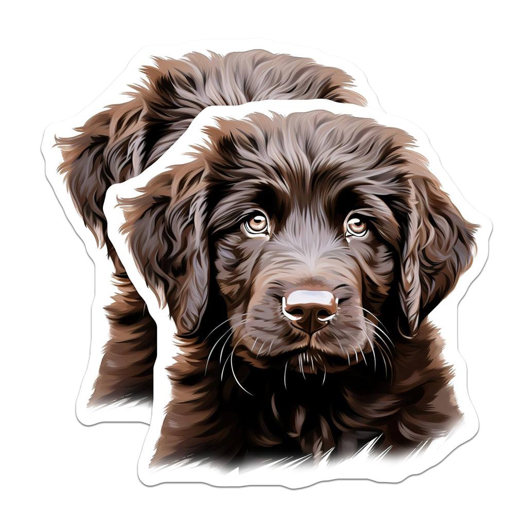 (2 Pack) Brown Puppy Magnets - Adorable Dog Mom Dad Decor - Animal Lover Fridge Locker Accessories - 5 Inches On Longest Side - Thick Durable Magnet - Made in USA - MAG25016