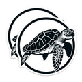 (2 Pack) Sea Turtle Magnets - Ocean Animal Refrigerator Decor - Coastal Beach House Locker Accessory - 5 Inches On Longest Side - Thick Durable Magnet - Made in USA - MAG39080