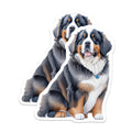 (2 Pack) Bernese Mountain Dog Magnets - Berner Lover Fridge Decor - Cute Dog Art Accessory - 5 Inches On Longest Side - Thick Durable Magnet - Made in USA - MAG38761