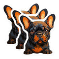 (3 Pack) French Bulldog Decals - Cute Dog Stickers - Laptop Decals - 3 Inches On Longest Side - Easy Peel & Apply - Made in USA - 3MCS2720