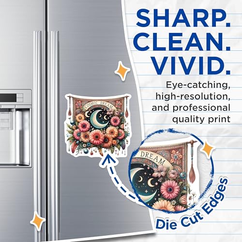 (2 Pack) Cosmic Dream Magnets Magnets - 5" On Longest Side - Made in USA - Sticks to Refrigerators & Metal Surfaces - MAG8881