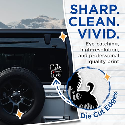 (2 Packs) Westie Dog Mom Stickers - Westie Dog Breed Decals - 5 Inches On Longest Side - Premium Vinyl Decal - Sticks to Any Smooth Flat Surface - Made in USA - BMCS2543