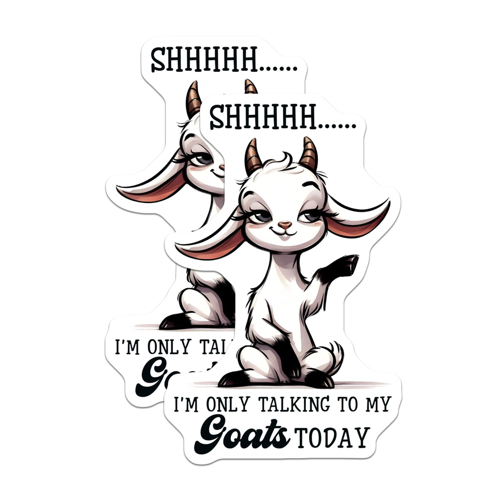 (2 Pack) Goat Magnets - Funny Animal Sayings - Sarcastic Goat Lover Decor - 5" On Longest Side - Premium Magnet - for Cars, Refrigerators, Toolboxes, Lockers - Made in USA - MAG16890