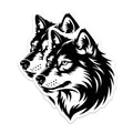 (2 Pack) Wolf Head Magnets - Tribal Animal Decor - Refrigerator Locker Office Magnets - 5 Inches On Longest Side - Thick Durable Magnet - Made in USA - MAG36710
