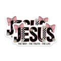 (2 Pack) Jesus Magnets - Christian Faith Decor - The Way The Truth The Life Scripture - 5 Inches On Longest Side - Thick Durable Magnet - Made in USA - MAG29405