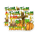 (2 Pack) Faith Fall Family Magnets - Rustic Autumn Decor - Christian Home Accent - 5 Inches On Longest Side - Thick Durable Magnet - Made in USA - MAG29032