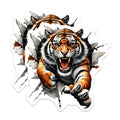 (2 Pack) Roaring Tiger Magnets - Animal Burst Art - Wild Cat Fridge Decor - 5 Inches On Longest Side - Thick Durable Magnet - Made in USA - MAG22071
