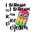 (2 Pack) I Scream for Ice Cream Magnets Magnets - Cute Rainbow Popsicle Decoration - Fun Kitchen Accessories - 5" On Longest Side - Made in USA - Sticks to Refrigerators & Metal Surfaces - MAG8788