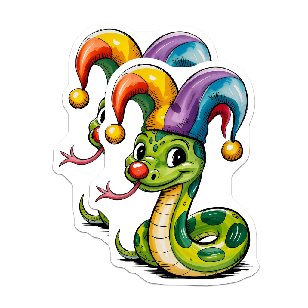 (2 Pack) Snake Magnets - Cartoon Reptile- Whimsical Animals Home Decor - 5" On Longest Side - Premium Magnet - for Cars, Refrigerators, Toolboxes, Lockers - Made in USA - MAG16246