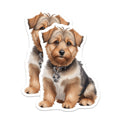 (2 Pack) Adorable Puppy Magnets - Fluffy Terrier Dog Art - Pet Lover Refrigerator Accent - Dog Owner Locker Decor - 5 Inches On Longest Side - Thick Durable Magnet - Made in USA - MAG37022