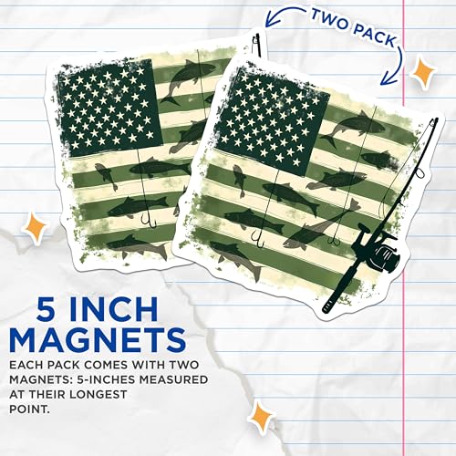 (2 Pack) 5" On Longest Side Magnet - Sticks to Smooth Flat Surfaces - Made in USA - MAG10165