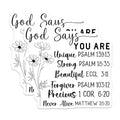 (2 Pack) God Says You are Stickers - Inspirational Bible Verse Stickers - Faith-Based Affirmations - 5" On Longest Side - Sticks to Any Smooth Flat Surface - Made in USA - BMCS3093