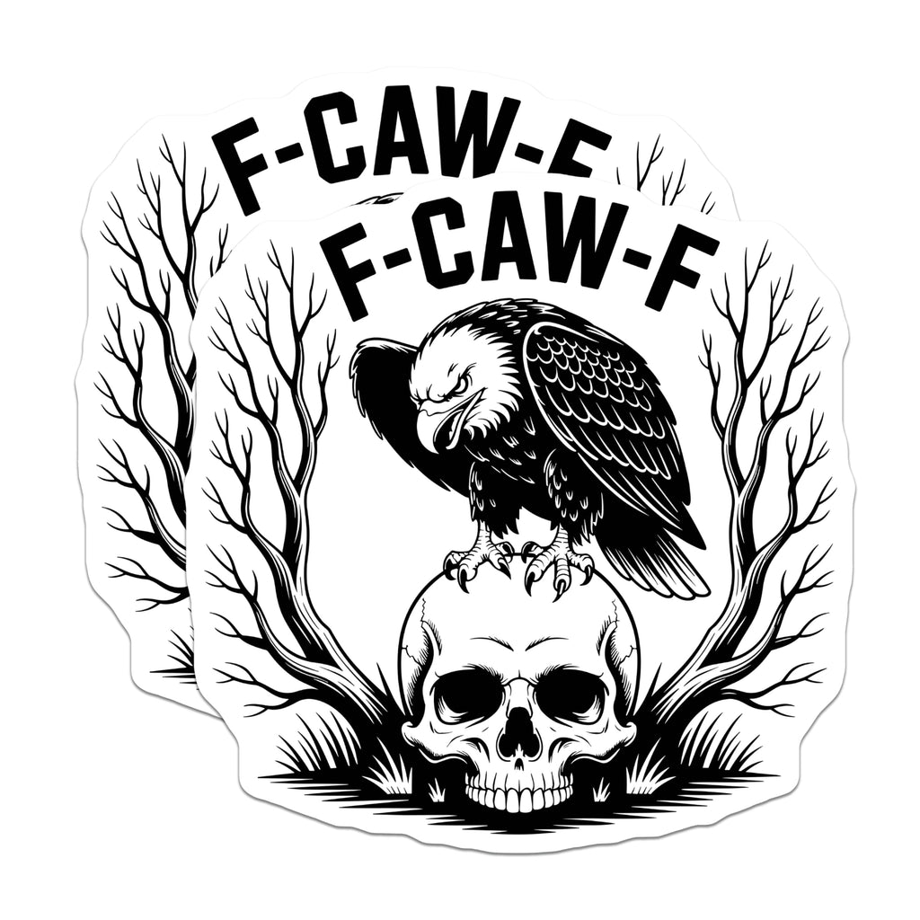 (2 Pack) Eagle on Skull Magnets - Biker Aesthetic - Dark Humor Magnet Set - 5" On Longest Side - Premium Magnet - for Cars, Refrigerators, Toolboxes, Lockers - Made in USA - MAG14954