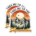 (2 Pack) Take Me to The Mountains Magnets - Adventure Lovers Magnets - Nature Scene Magnets - 5" On Longest Side - for Cars, Refrigerators, Toolboxes, Lockers - Made in USA BMCS3263