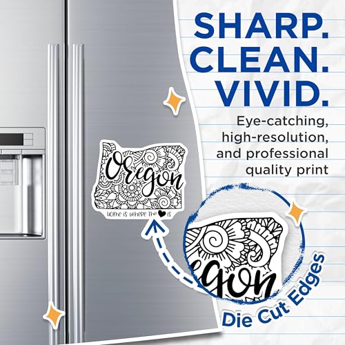 (2 Pack) Oregon State Map Magnets Magnets - Home is Where The Heart is - 5" On Longest Side - Made in USA - Sticks to Refrigerators & Metal Surfaces - MAG9087