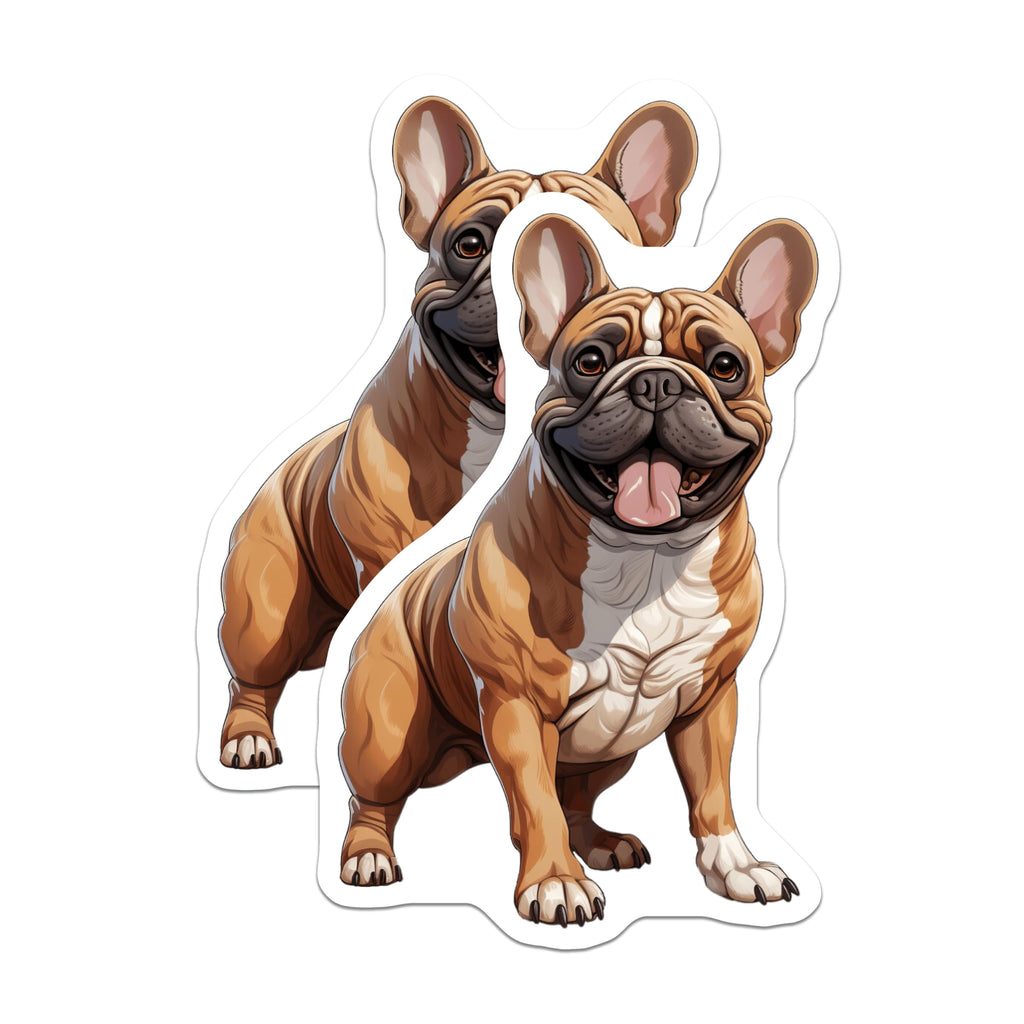 (2 Pack) French Bulldog Magnets - Adorable Frenchie Dog Refrigerator Decor - Cute Canine Pet Owner Home Kitchen Accessories - 5 Inches On Longest Side - Thick Durable Magnet - Made in USA - MAG24629