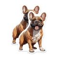 (2 Pack) French Bulldog Magnets - Adorable Frenchie Dog Refrigerator Decor - Cute Canine Pet Owner Home Kitchen Accessories - 5 Inches On Longest Side - Thick Durable Magnet - Made in USA - MAG24629