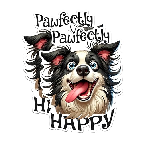 (2 Pack) Pawfectly Happy Dog Magnets - Cute Dog Fridge Magnets - Funny Pet Magnets- 5" On Longest Side - for Fridges, Toolboxes, Cars - Made in USA - MAG2807