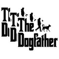 (3 Pack) Dogfather Decals - Funny Dog Dad - Dog Lover Decal - 3 Inches On Longest Side - Easy Peel & Apply - Made in USA - 3MCS4603