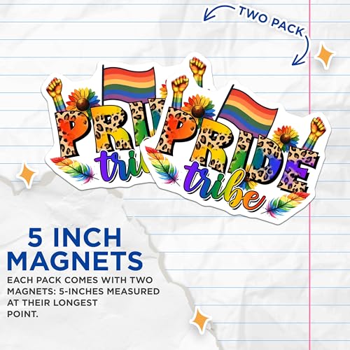 (2 Pack) Pride Tribe Magnets - 5" On Longest Side - for Cars, Fridges, Toolboxes - Made in USA - MAG8279