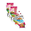 (2 Pack) California Stickers - Golden Gate Bridge Stickers - Scenic California Memories - 5" On Longest Side - Sticks to Smooth Flat Surfaces - Made in USA - BMCS6307