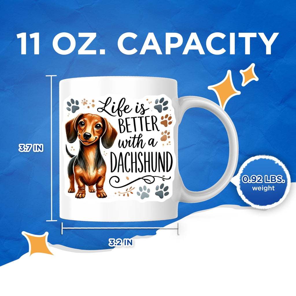 (2 Pack) Dachshund Magnets - Weiner Dog Decor - Dog Lover Gifts - 5" On Longest Side - Premium Magnet - for Cars, Refrigerators, Toolboxes, Lockers - Made in USA - MAG15047