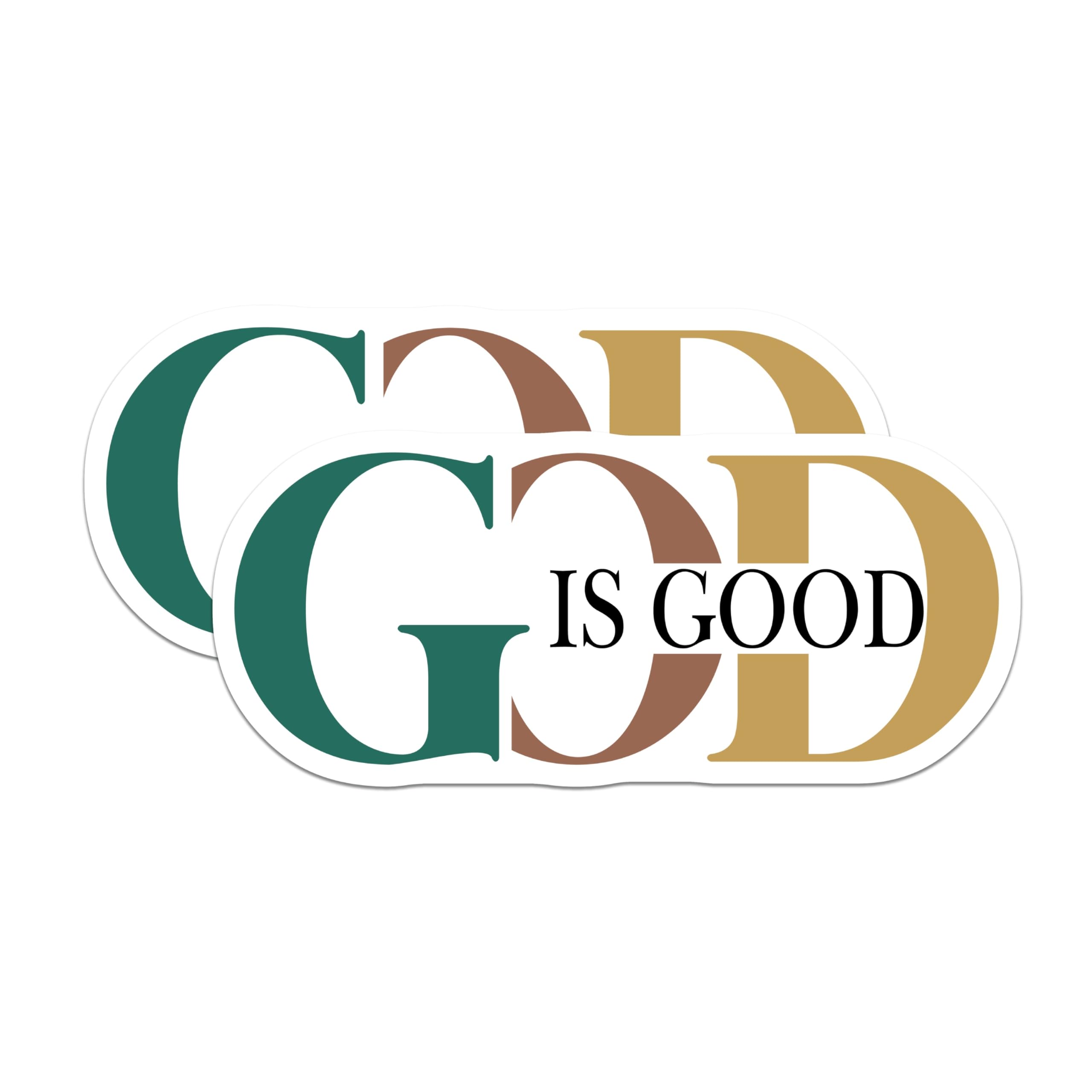 (2 Pack) God is Good Magnets - Christian Refrigerator Decor - Inspirational Scripture Motto - 5 Inches On Longest Side - Thick Durable Magnet - Made in USA - MAG26910