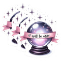 (3 Pack) Crystal Ball Decals - Fortune Teller - Motivational Quote Laptop Decal - 3 Inches On Longest Side - Easy Peel & Apply - Made in USA - 3MCS6282