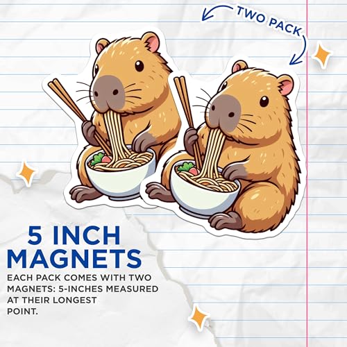 (2 Pack) Fun Kitchen Decor Magnet - 5" On Longest Side - Sticks to Smooth Flat Surfaces - Made in USA - MAG9923