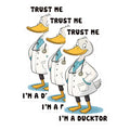 (3 Pack) Ducktor Decals - Doctor Duck - Funny Duck Sayings - 3 Inches On Longest Side - Easy Peel & Apply - Made in USA - 3MCS2096