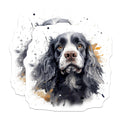 (2 Pack) Watercolor Springer Spaniel Magnets - Dog Lover Home Decor - Artistic Pet Parent Present - 5 Inches On Longest Side - Thick Durable Magnet - Made in USA - MAG28290