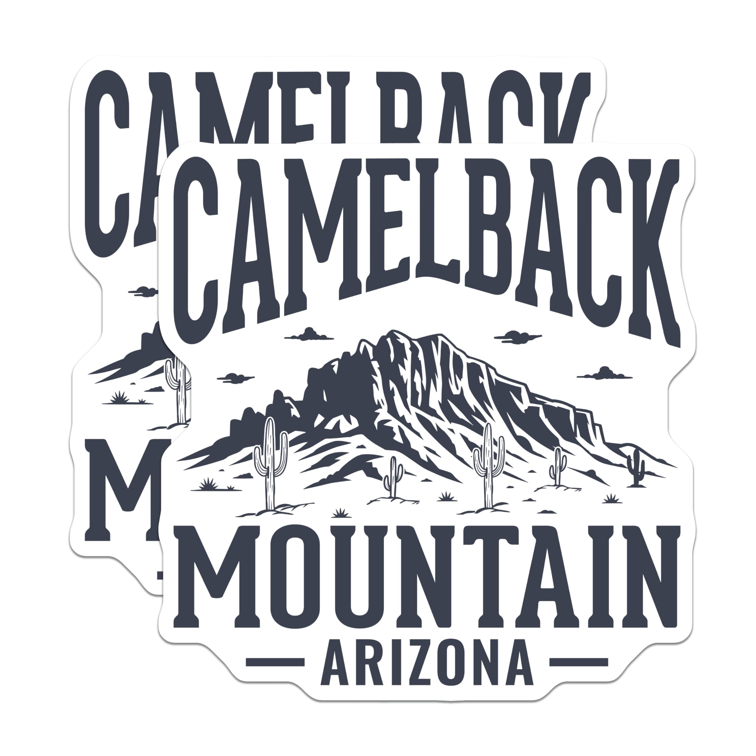 (2 Pack) Camelback Mountain Magnets - Arizona Travel Souvenir - Southwest Fridge Decor - 5" On Longest Side - Premium Magnet - for Cars, Refrigerators, Toolboxes, Lockers - Made in USA - MAG18710