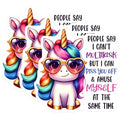 (3 Pack) Funny Unicorn Decals - Sarcastic Quote - Laptop Decal - 3 Inches On Longest Side - Easy Peel & Apply - Made in USA - 3MCS2126