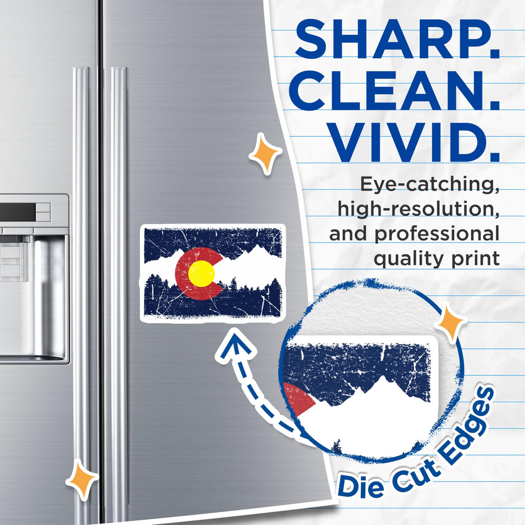 (2 Pack) Colorado Flag Magnets - Distressed Colorado - State Flag Magnet - 5" On Longest Side - Premium Magnet - for Cars, Refrigerators, Toolboxes, Lockers - Made in USA - MAG17815