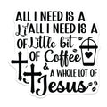 (2 Pack) Christian Coffee Magnets - Jesus Faith Decor - Religious Kitchen Fridge Magnets - 5 Inches On Longest Side - Thick Durable Magnet - Made in USA - MAG30455