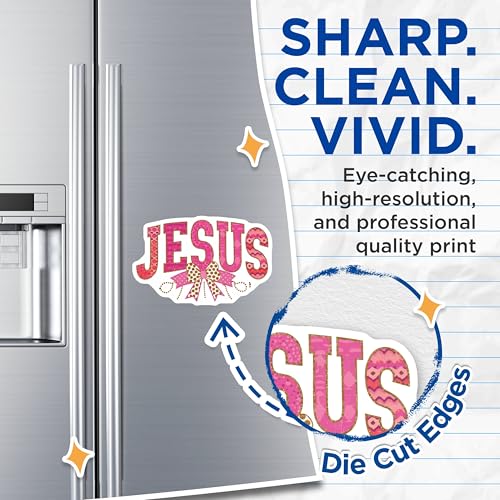 (2 Pack) Jesus Magnets Magnets - Christian Decoration - Inspirational Decor for Home or Office - 5" On Longest Side - Made in USA - Sticks to Refrigerators & Metal Surfaces - MAG8922