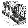 (3 Pack) Echoes of Forgotten Pain Decals - Feather and Book Stickers - Literary Gothic Inspired Decal - 3 Inches On Longest Side - Easy Peel & Apply - Made in USA - 3MCS2225