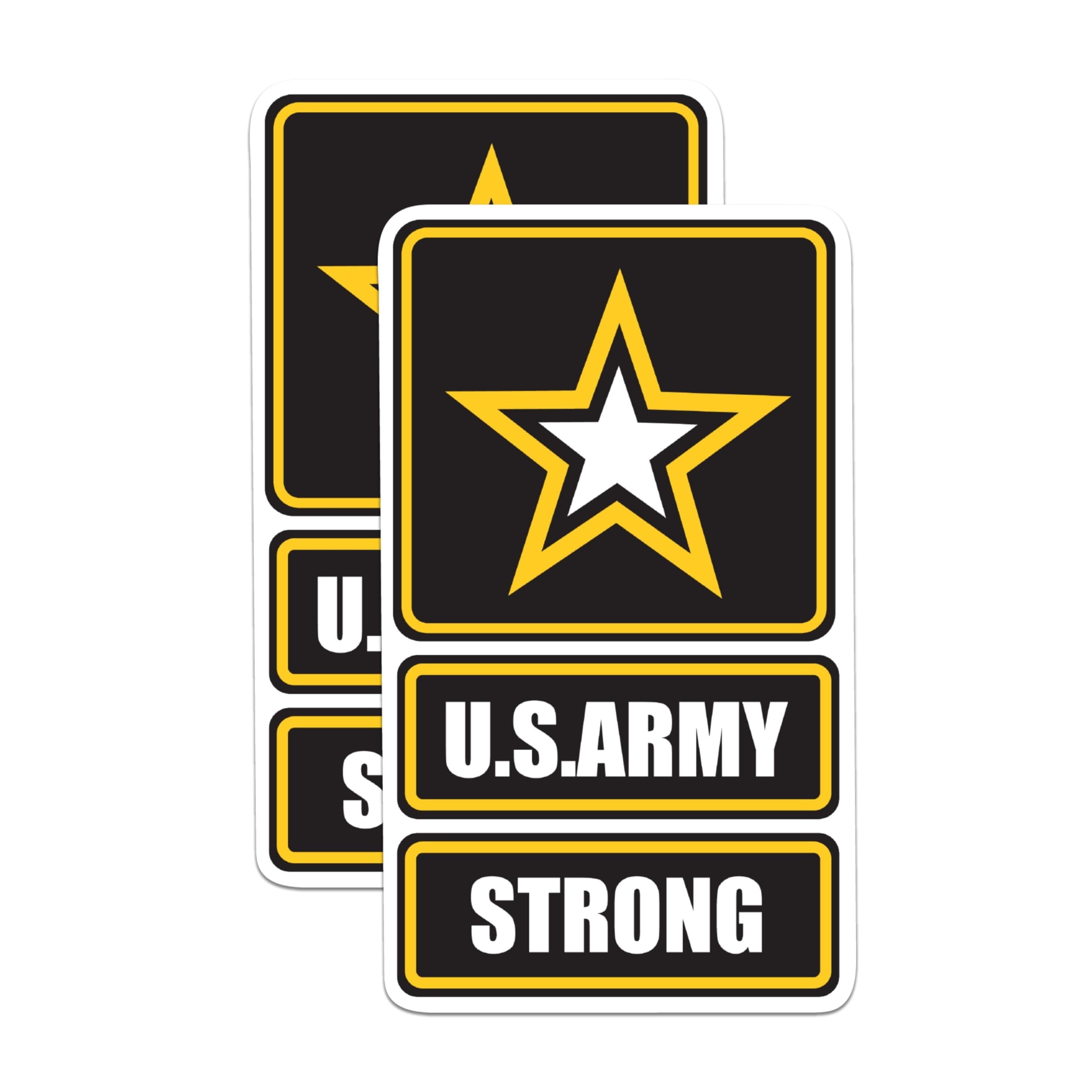 (2 Pack) US Army Strong Magnets - United States Military Army - 5" On Longest Side - Premium Magnet - for Cars, Refrigerators, Toolboxes - Made in USA - MAG1186